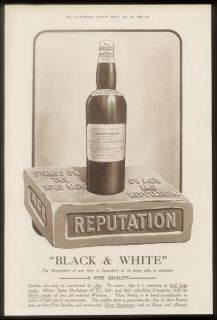 1923 Buchanans Black White Scotch Bottle Photo UK Ad