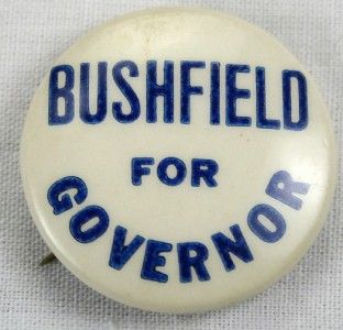   Political Campaign Button Bushfield Herseth Gubbrud Pinback Rare