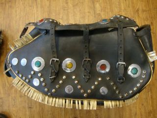 Vintage Indian Harley Saddle Bags Buco Rigid Leather 30s 40s 50s 60 