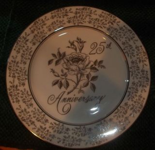 Vintage Norcrest 25th Wedding Anniversary Plate