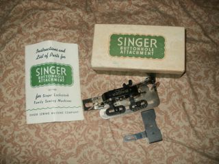 Singer Sewing Machine Buttonhole Attachment 121795