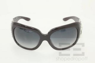 Bvlgari Dark Purple Jeweled Ring Large Frame Sunglasses 8016 B