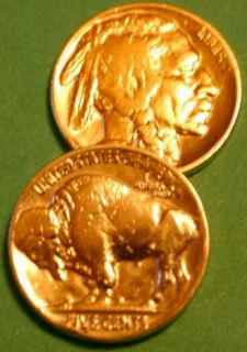 GOLD BUFFALO NICKEL Old Antique Native American USA Bison Glassic Coin 