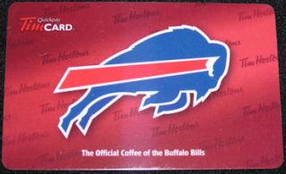 Tim Hortons Canada Gift Card Buffalo Bills 2012 NFL Football No Value 