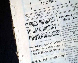 1940 Old Newspaper Bugsy Siegel Gangster New York City Racketeering 