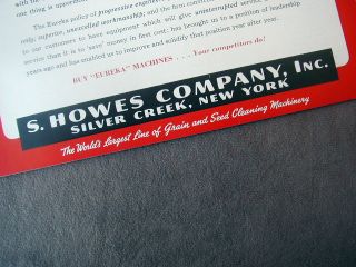 Vintage 1949 s Howes Cocatalog NY Equipment Mfg Grain Seed Cleaning 