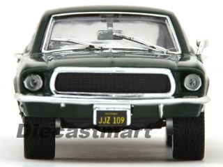   43 1968 Ford Mustang GT Steve McQueen Bullitt New Diecast Green