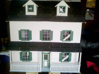 Colonial Dollhouse Custom Made Hand Built w Porch Electricity