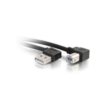 Cables to Go 28111 3M USB 2 0 Right Angle Type A B Male Cable Black 9 