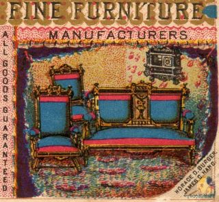 1800s Burger Hand Furniture Maker Victorian Trade Card