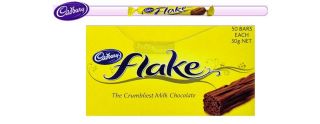 Cadburys Flakes Bar 50x30g 1 5kg Bulk Box Pack Milk Chocolate Sticks 