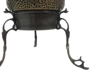 Antique Turkish Style Handmade Brass Tripod Incense Burner