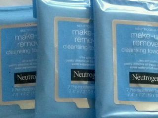 Neutrogena Make Up Remover Cleansing Towelettes Lot of 3