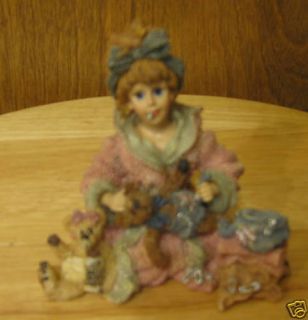 Boyds Dollstone 3525 Caitlin with Emma and Edmund Diapering Baby 10th 
