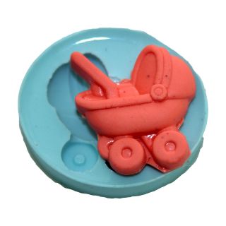   Baby Boy Carriage Cake Decorating Fondant Gumpaste Supply M4678