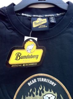 Bundaberg Rum Official Bear Territory Mens Black T Shirt $29 95RRP 
