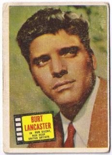 1957 Topps Chewing Gum Hit Stars Burt Lancaster 68