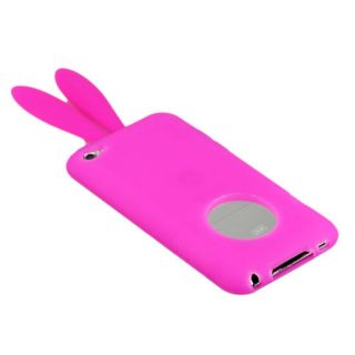 Pink New Rabbit Silicone Case Cover for iPod Touch 4th