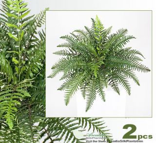 You are bidding on TWO 26 River Fern Artificial Hanging Bushes