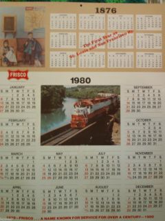   Louis San Francisco Railway 1876 1980 Calendar Collectors Piece