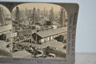   Card Field of Derricks in Burkburnett Oil Fields Texas Photo