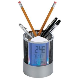   Pencil Holder Digital Clock Calendar Timer Alarm Temperature