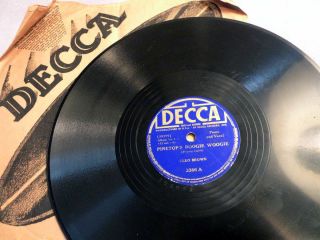 10 78 RPM Cleo Brown Pinetops Boogie Woogie Decca 3386 VG