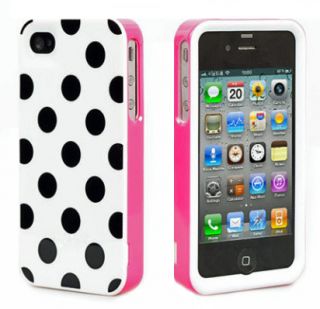 Hard Black Polka Dot Kate Spade Case Cover for iPhone 4 4S