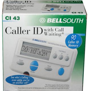 BellSouth Caller ID Box Waiting 90 ID Memory New