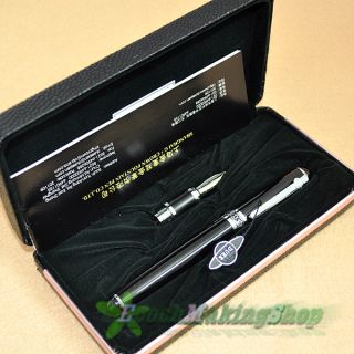   Quality Black Silver Medium Fountain Pen and Calligraphy Pen