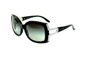Bvlgari Sunglasses BV 8057 501/8G Black 5018G Gray Fade New