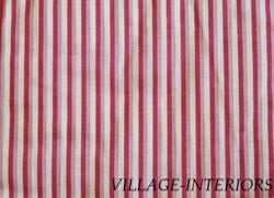 Red Mauve Ivory French Ticking Stripe King Ruffled Bedskirt Was $99 at 