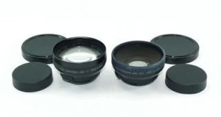 JVC Tele Conversion Camera Camcorder Lenses 2X 0 6X with Caps