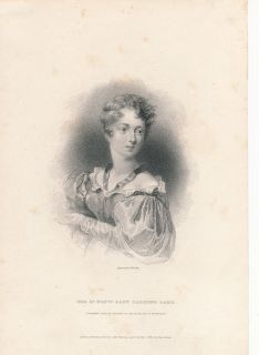 1833 Engraving Novelist Lady Caroline Lamb Mistress Lord Byron