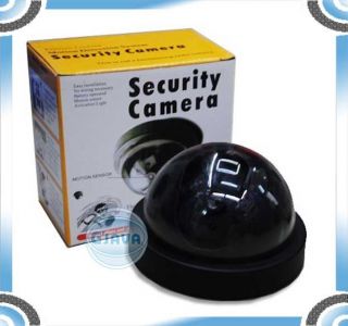 Indoor Outdoor Dummy Fake Security Dome Camera Simulate Flash LED 