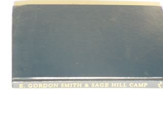 GORDON SMITH SAGE HILL CAMP by HIS BOYS BSA BOY SCOUTS SCARSDALE NEW 
