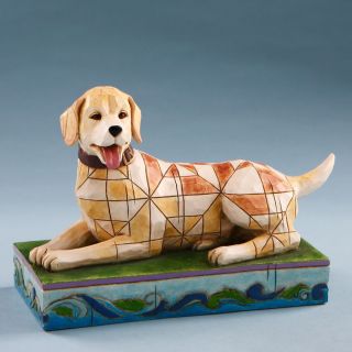   Shore Heartwood Creek Lucky Yellow Lab Labrador Retriever Dog Figurine
