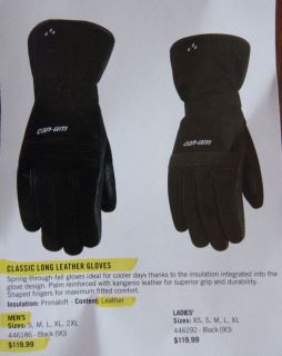 Can Am Spyder Motorcycle Leather Gloves Winter Size Med