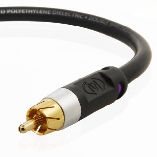   Feet Ultra Series Dual Shielded Subwoofer Cable RCA 2 RCA Gold
