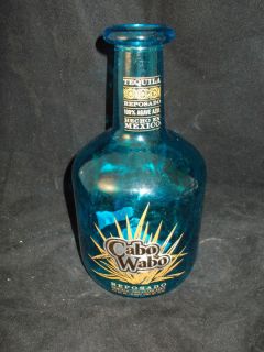 Blue Cabo Wabo Tequila Container Sammy Hagars Original Reposado from 
