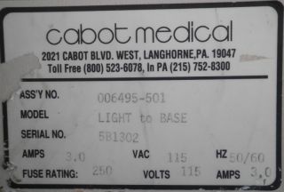 Cabot Medical Cryomedics Light to Base Colposcope