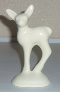 Caliente Pottery Satin White Deer #307 Figurine