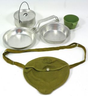 Vintage Official Boy Scout Aluminum Mess Kit Camping Cooking