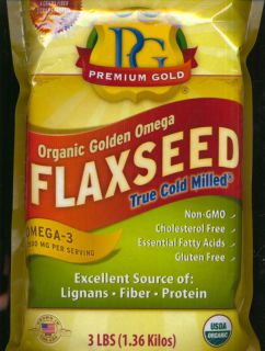 Flaxseed 3 Pounds Organic Omega 3 Super Fast Shipping