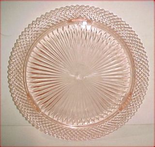 Miss America Pink Depression Glass 12 Footed Cake Plate Anchor 