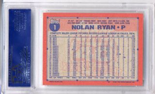 1991 Topps Nolan Ryan Auto PSA DNA Card 1 Texas Ranger