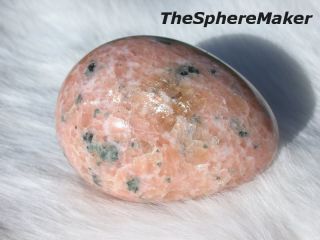 Siaz 2 8 Orange Calcite Egg w Black Tourmaline N Apatite Crystal Ball 