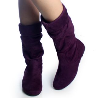 Dress Slouch Flat Designer Womens Mid Calf Boots Size 8 5