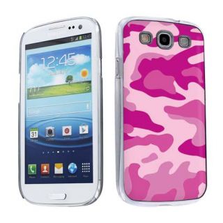 Pink Camouflage Snap on Hard Plastic Case Cover Samsung Galaxy S3 s 