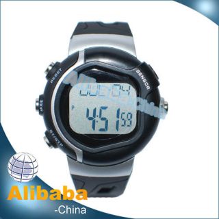 Calorie Counter Pulse Heart Rate Monitor Watch Black